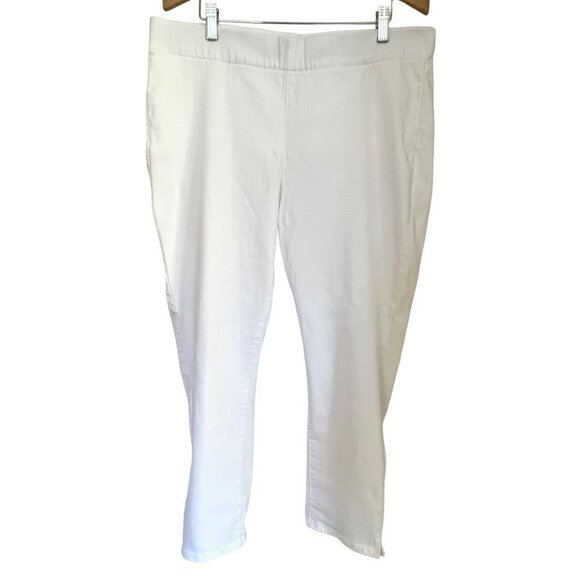 NOT YOUR DAUGHTERS JEANS WHITE ALINA PULL ON ANKLE SIZE 14 - Picture 4 of 11